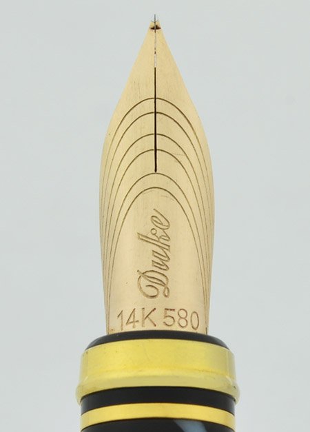 Duke Gold Medal Fountain Pen - Matte Cap, Blue Italian Resin, 14k